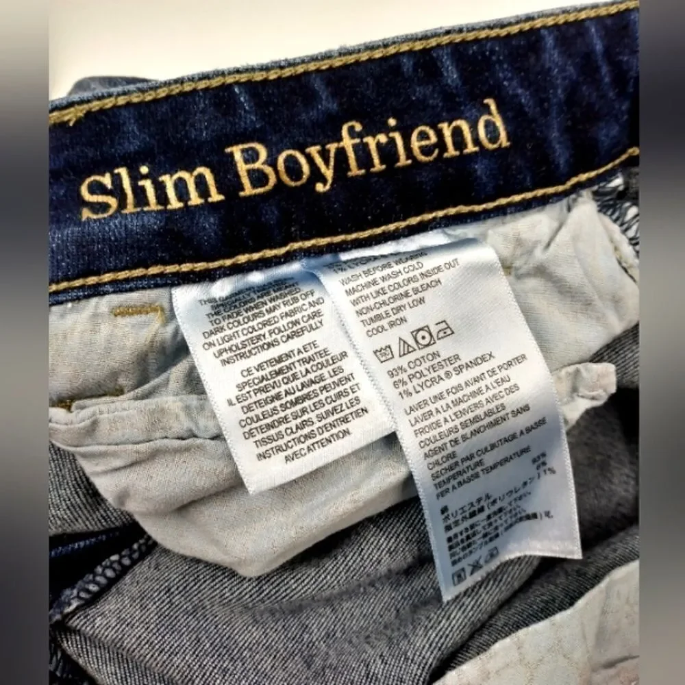 Tommy Bahama Boho Patchwork Vintage Boyfriend Slim Denim Jeans Pants Sz 26 - Picture 11 of 16